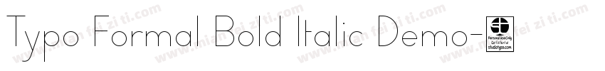 Typo Formal Bold Italic Demo字体转换